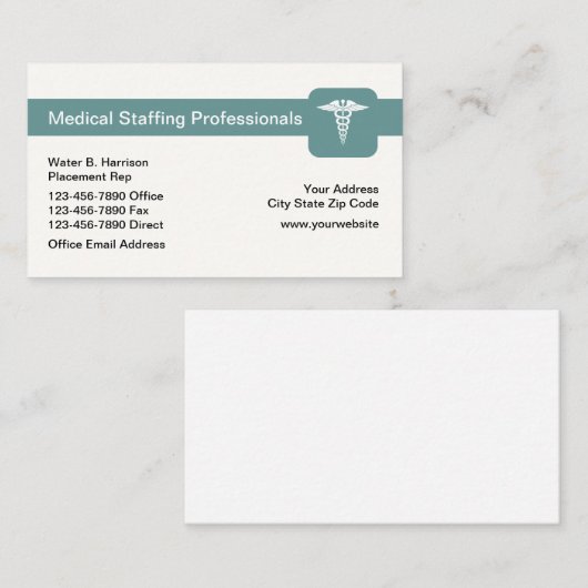 医学の職員を置くサービス 名刺 (正面/裏面)