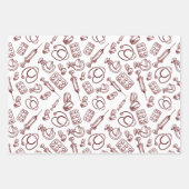 医学の職業のパターン ラッピングペーパーシート (正面)