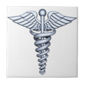 医学の記号の銀 タイル (正面)