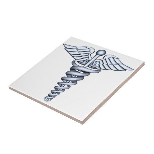 医学の記号の銀 タイル (側面)