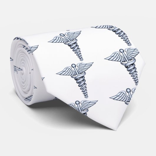 医学の記号の銀 ネクタイ (ロール)