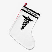 医学の記号 ラージクリスマスストッキング (正面 (吊り時))