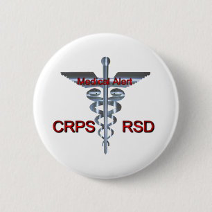 医学の記号- CRPS RSDの医学警報 缶バッジ