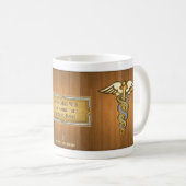 医学の賛成論-チーク(パーソナライズな陶磁器のマグ) コーヒーマグカップ (正面右)