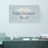 医学の退職のエレガントで青い麻布 横断幕 (トレードショー)