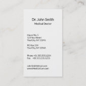 医学の銀製のケリュケイオンの黒の金の名刺 名刺 (裏面)