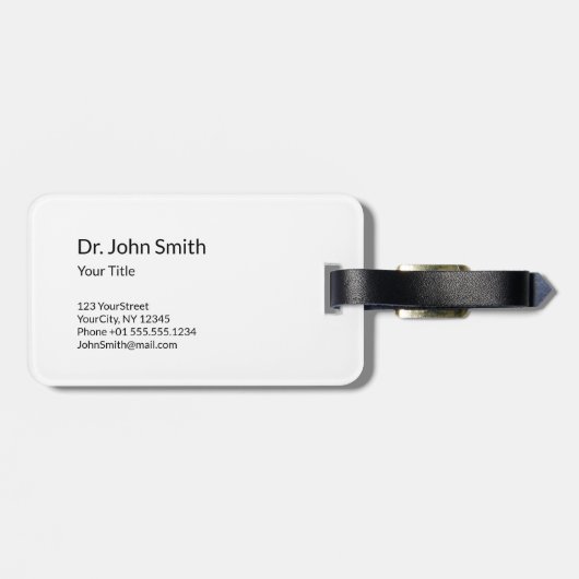 医学の銀製のケリュケイオンの黒の金の荷物のラベル ラゲッジタグ (裏面横)