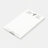 医学の銀製のケリュケイオンの黒の金ゴールドの後it®ノート ポストイット (アングル)