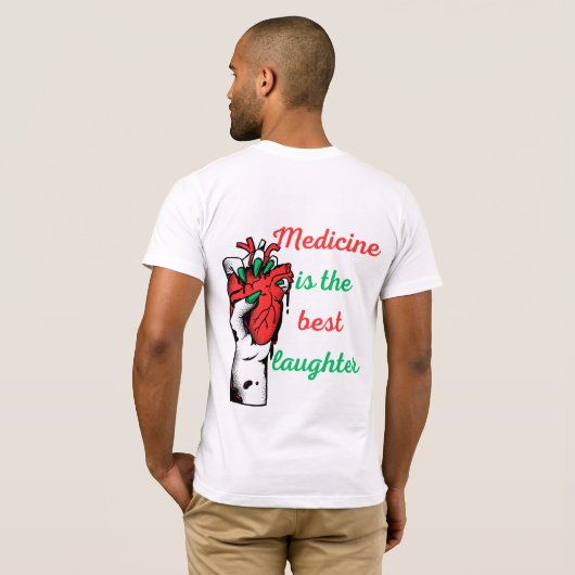 医学は笑い最高のだ – 医学おもしろいのクート Tシャツ (裏面フル)