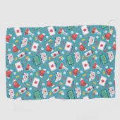 医学アイコンパターン ゴルフタオル (横)