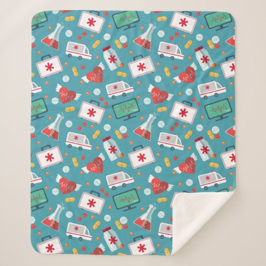 医学アイコンパターン シェルパブランケット (正面)