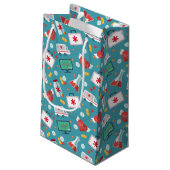 医学アイコンパターン スモールペーパーバッグ (裏面アングル)