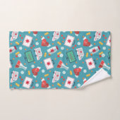 医学アイコンパターン バスタオルセット (ハンドタオル)