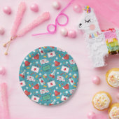 医学アイコンパターン ペーパープレート (パーティー)