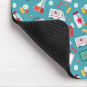 医学アイコンパターン マウスパッド (コーナー)