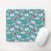 医学アイコンパターン マウスパッド (マウス)