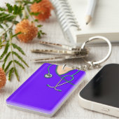 医学カスタムな色はごしごし洗います キーホルダー (正面右)