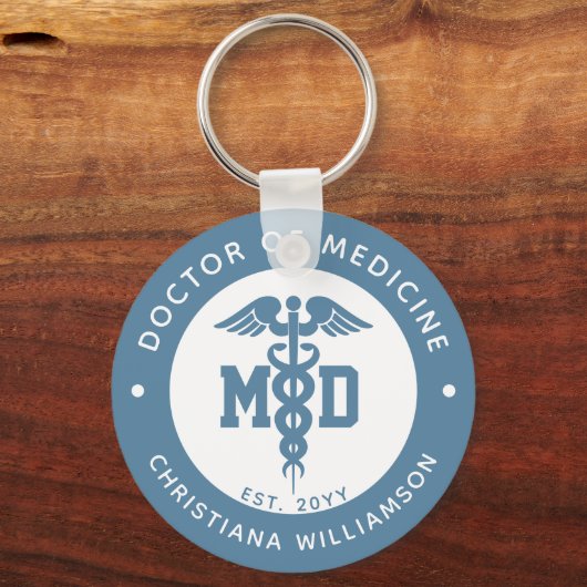 医学カスタム医MD卒業式ギフト キーホルダー (正面)