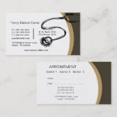 医学スケッチの聴診器の医者- 予約カード (正面/裏面)