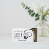 医学スケッチの聴診器の医者- 予約カード (スタンド正面)