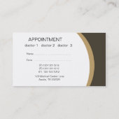 医学スケッチの聴診器の医者- 予約カード (裏面)