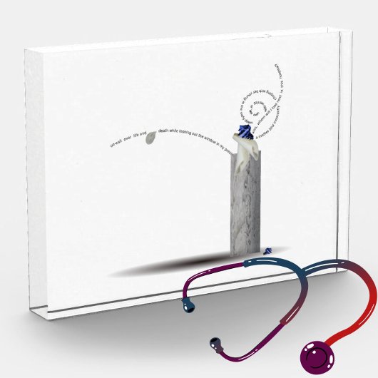 医学ホワイトコートの医師の夜間勤務 フォトブロック