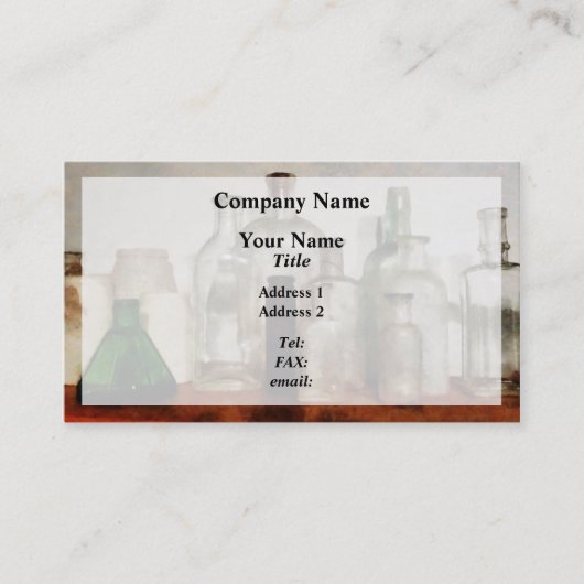 医学ボトル背が高く背が低い 名刺 (正面)