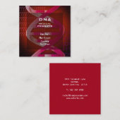 医学レッドモダンDNA スクエア名刺 (正面/裏面)