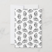 医学ヴィンテージのハートのイラストレーションパターンアンティーク サンキューカード (正面)