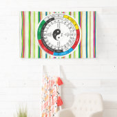 医学伝統的中国の体クロックスクエアスティ 横断幕 (インサイチュ)