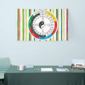 医学伝統的中国の体クロックスクエアスティ 横断幕 (トレードショー)