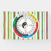 医学伝統的中国の体クロックスクエアスティ 横断幕 (横)