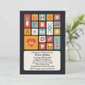 医学分野の退職のパーティの招待状 招待状 (スタンド正面)