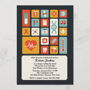 医学分野の退職のパーティの招待状 招待状