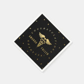 医学卒業パーティナパーソナライズされたプキン スタンダードカクテルナプキン (角)