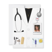 医学卒業パーティーウーマン招待状