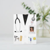 医学卒業パーティーウーマン招待状 招待状 (スタンド正面)