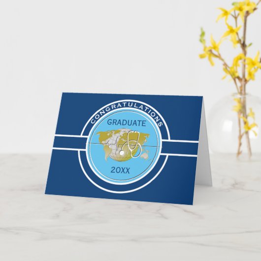 医学卒業祝い カード (黄色い花)