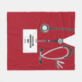 医学博士の卒業祝い フリースブランケット (正面(横))