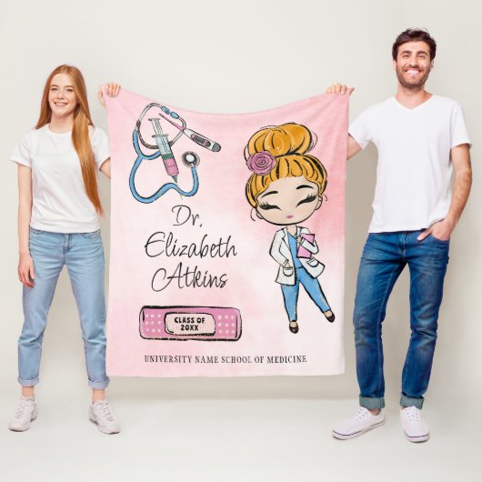 医学博士の卒業 フリースブランケット (インサイチュ)