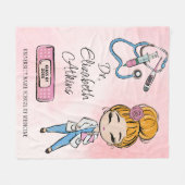 医学博士の卒業 フリースブランケット (正面(横))