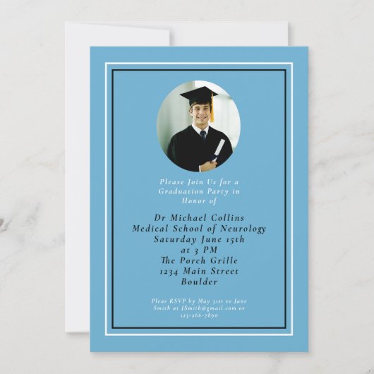 医学博士（青学士号） 招待状 (正面)