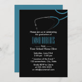 医学又は看護学校の卒業 招待状 (正面/裏面)