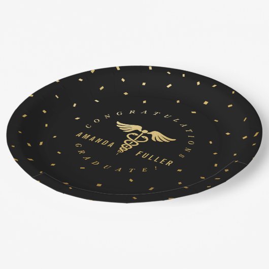 医学又は看護学校卒業パーティープレート ペーパープレート (アングル)