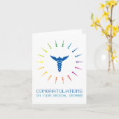 医学学位おめでとうございます：虹 カード (黄色い花)