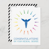医学学位おめでとうございます：虹 ポストカード (正面/裏面)