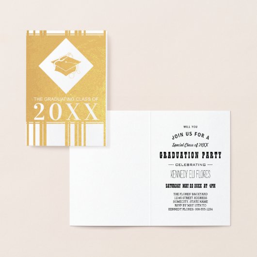 医学学位の大学院のカスタマイズ可能な年 箔カード (ディスプレー)