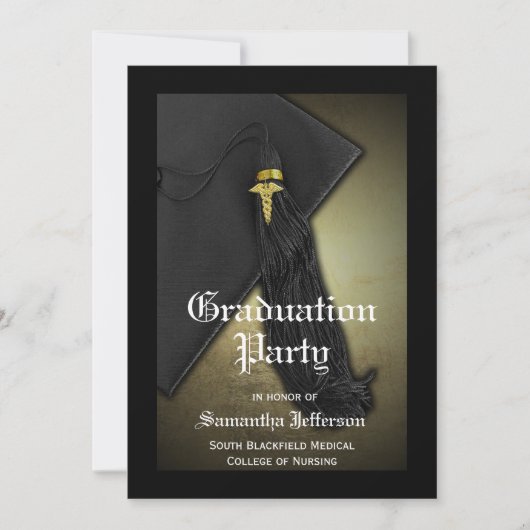 医学学校又は看護卒業党 招待状 (正面)