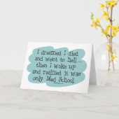 医学校か地獄か？ カード (黄色い花)