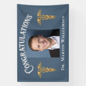 医学校医ナース歯医者の卒業 横断幕 (縦)